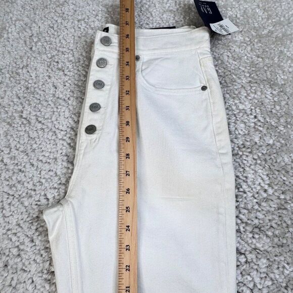 Gap High Rise Cigarette Jeans White 8/29 NEW - Picture 12 of 14